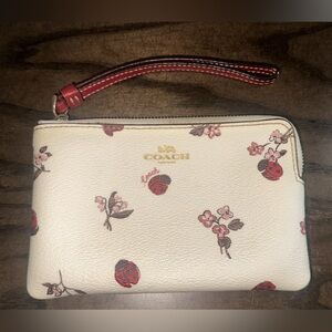 Coach Ladybug & Cherry Blossom Zip Wristlet